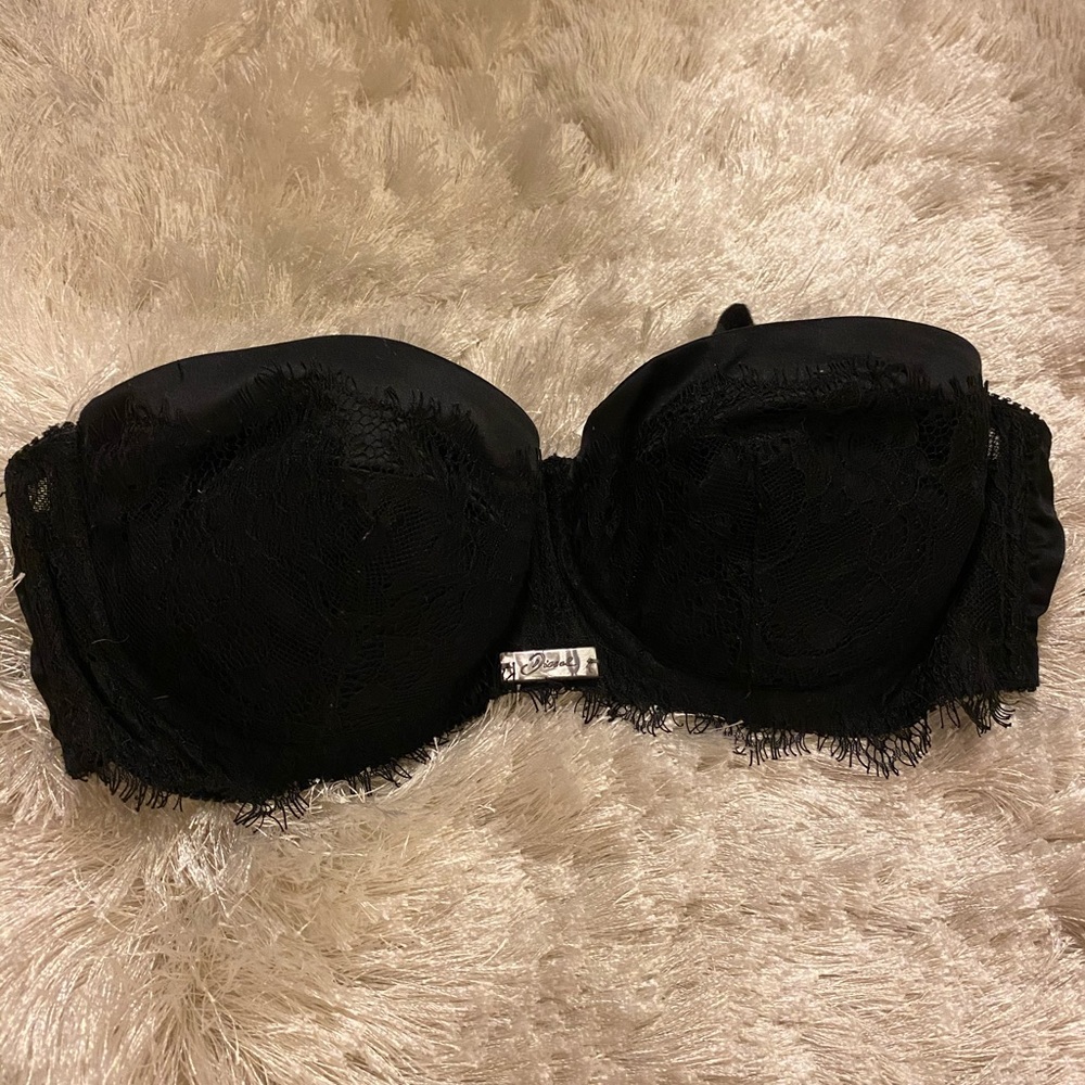 Diesel strapless black lace sexy bra 34D